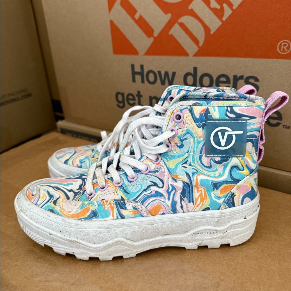 Vans Multicolor Pastel Marble High-Top Sneakers
